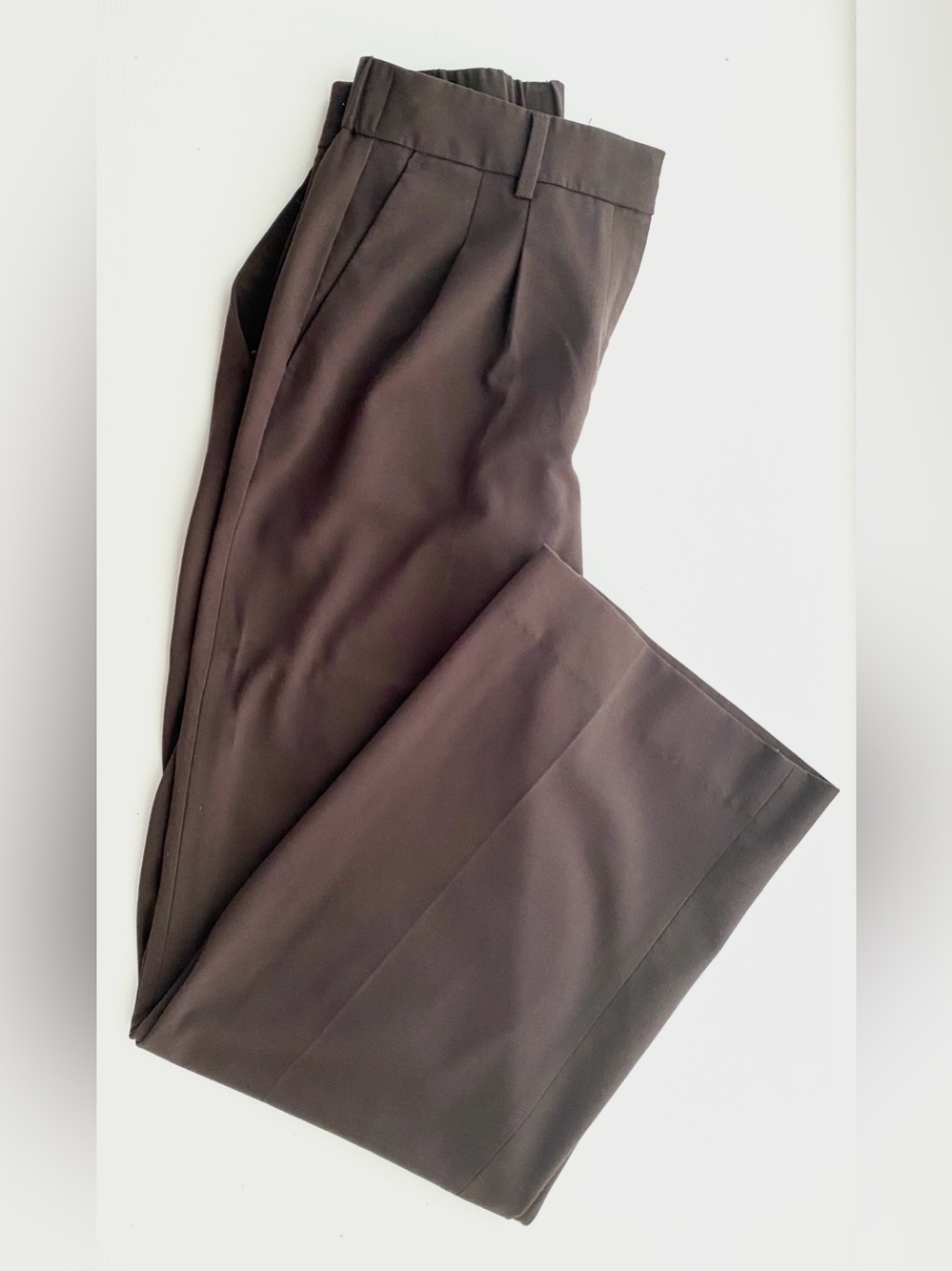 RW&CO. Women's Tailored Wide-leg Trousers in Brown